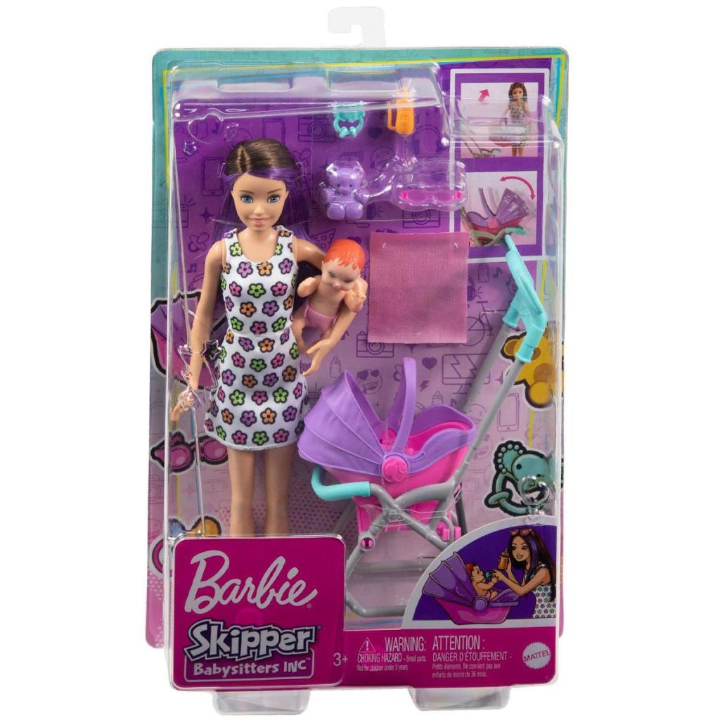GXT34 Mor Saçlı Skipper Bebek Bakıcısı  ve Oyun Seti