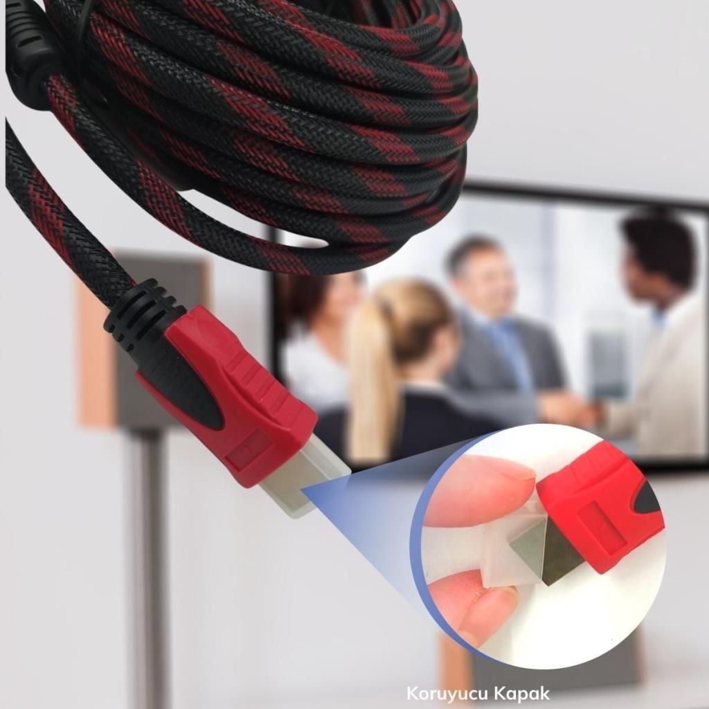 HDMI Kablosu HDTV Bilgisayar Uydu Görüntü Ses Full HD Sargılı Görüntü Aktarma Kablosu(adet fiyatıdır)