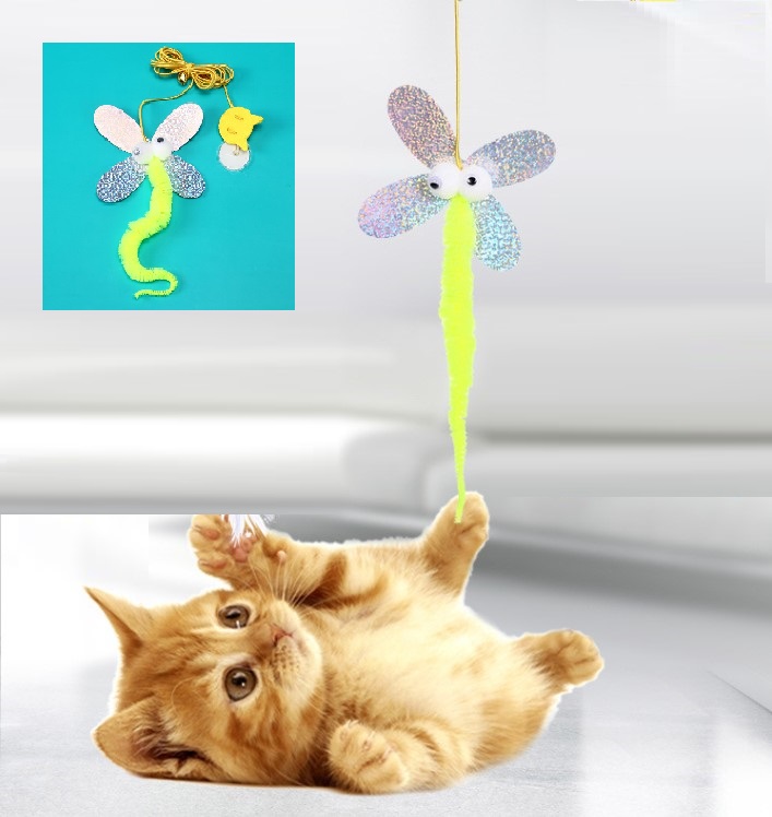 Model Elastik Kendinden Yapışkanlı Kedi Oyun Oltası