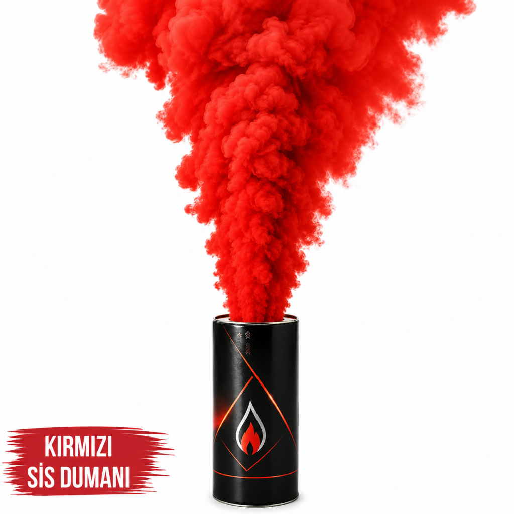 Kırmızı Renk Sis Bombası Kırmızı Duman 1 Adet