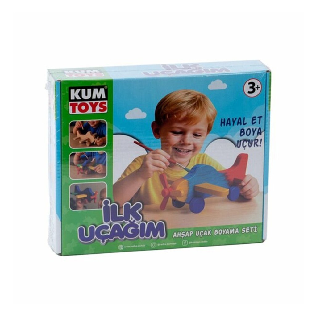KM5869 İlk Uçağım Ahşap Boyama Seti