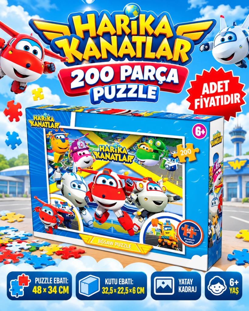 Puzzle 200 Parça  Harika Kanatlar