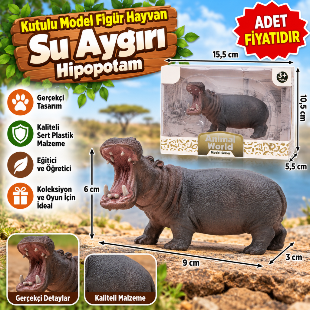 Kutulu Model Figür Hayvan Ayı (adet fiyatıdır)