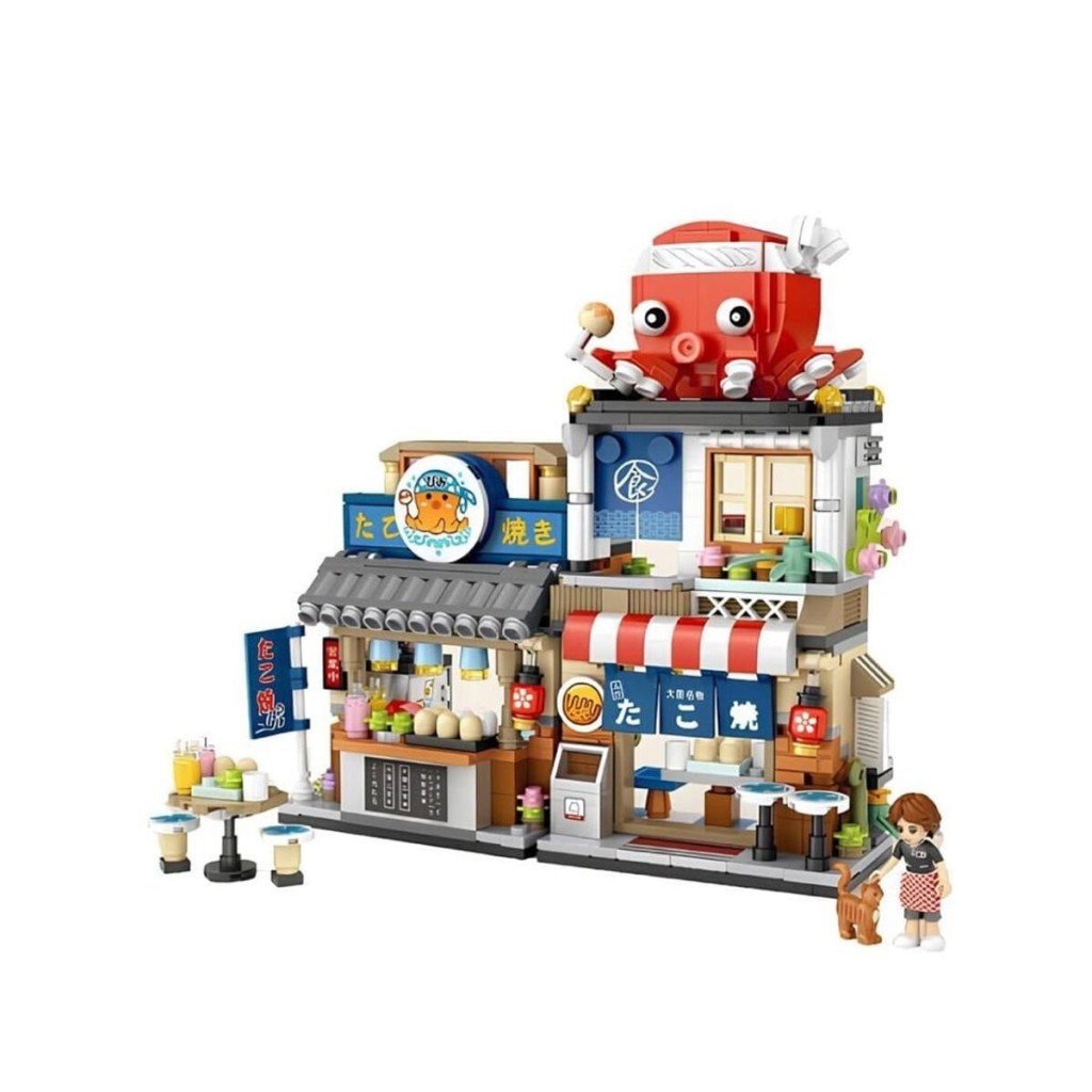 LZ-1218  JAPON KATLANIR YEMEK SOKAĞI 722 PARÇA BLOCK OYUNCAK