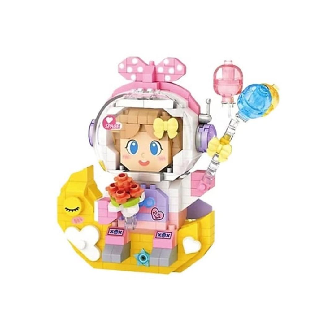 LZ-8828  KIZ ASTRONOT 410 PARÇA BLOCK OYUNCAK