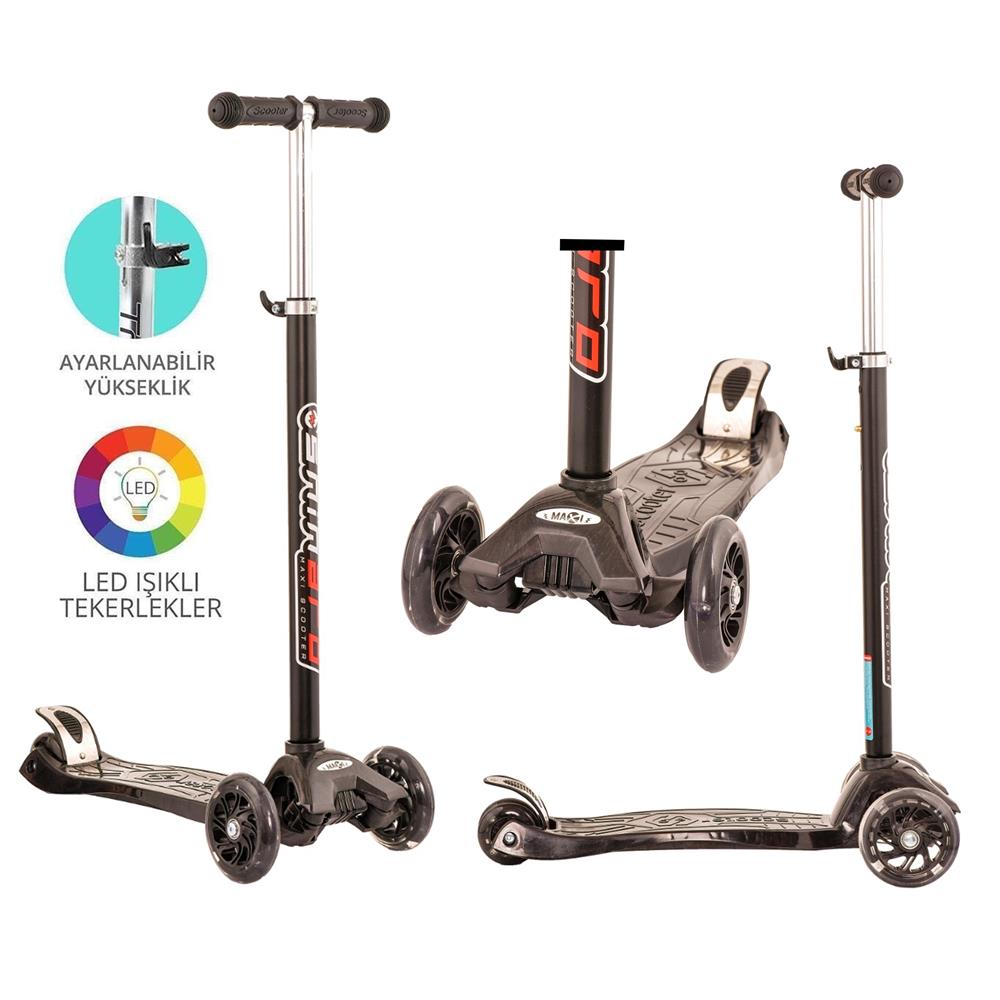 Maxi Twist Işıklı Scooter Siyah