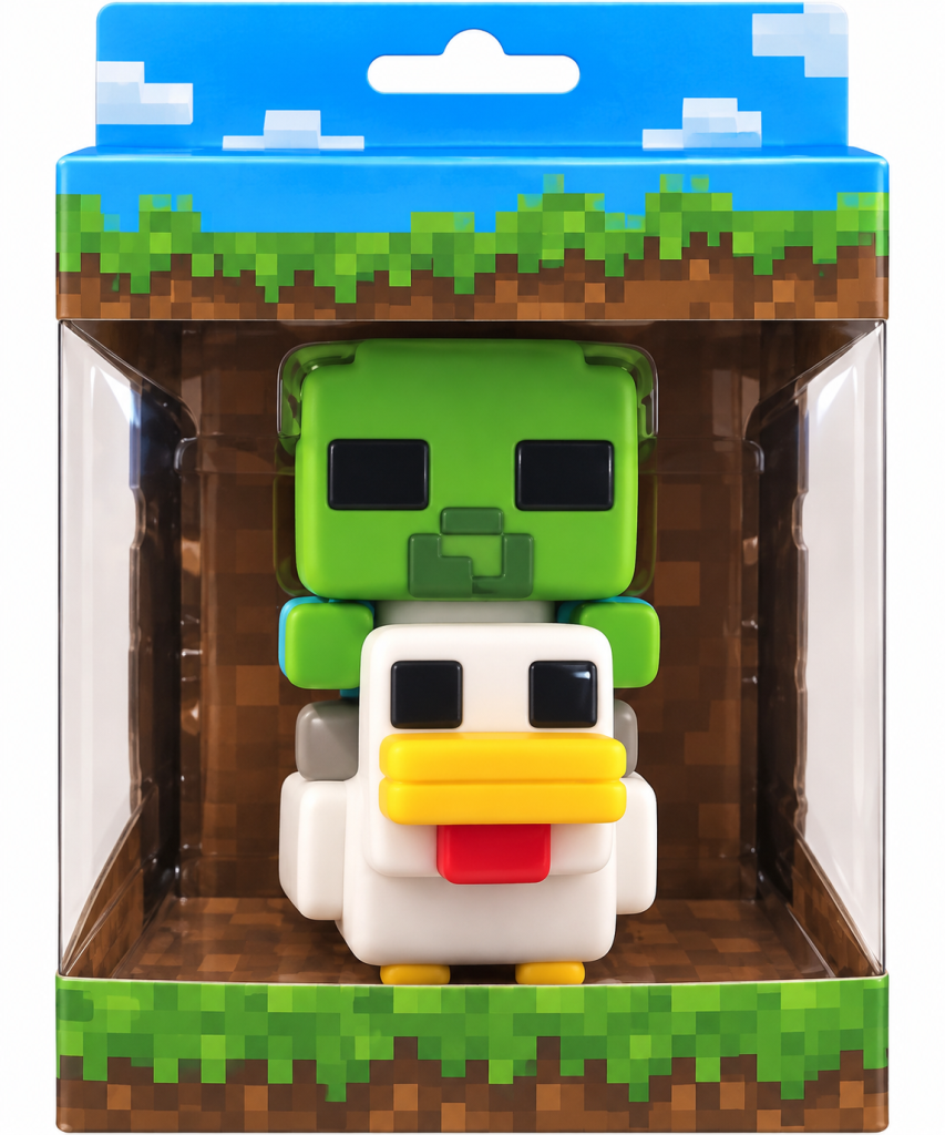 Minecraft Softeez Chicken Jockey Figür