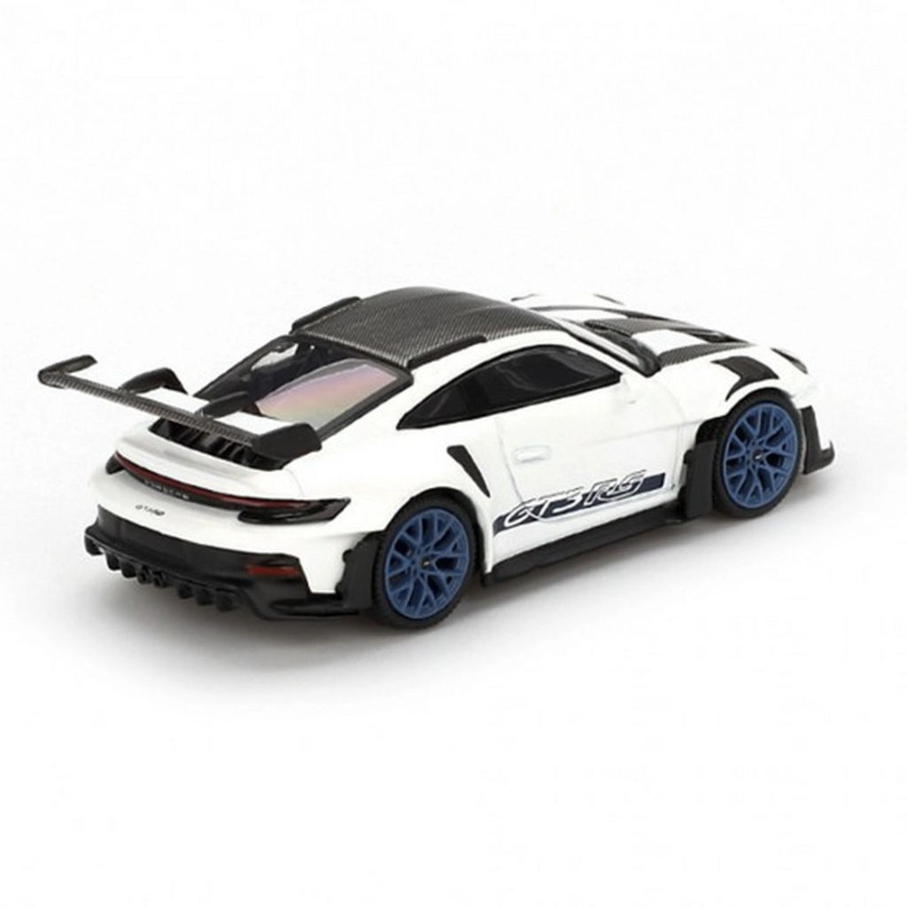 1/64 Porsche 911 (992) GT3 RS Weissach Package White with Indigo Blue