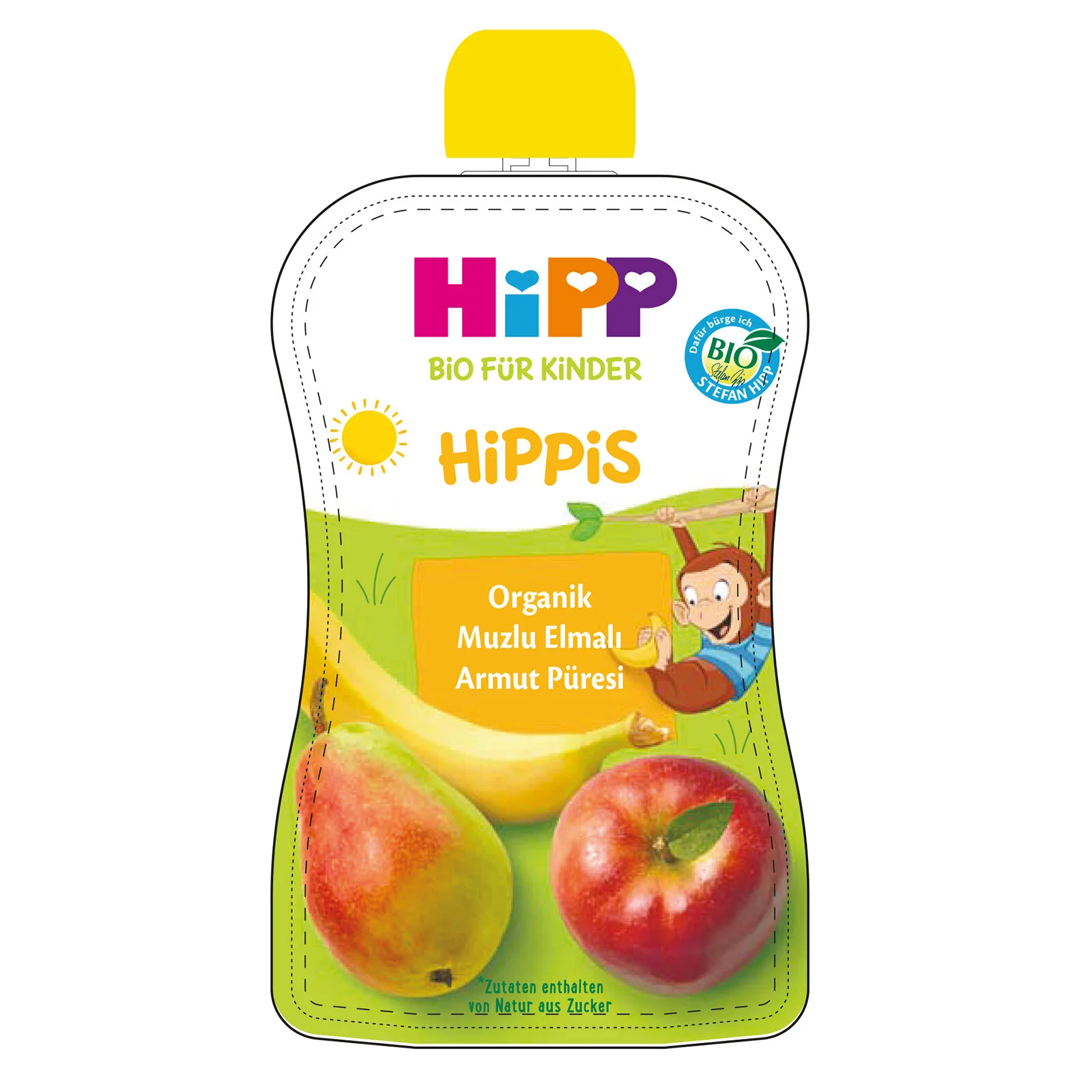 Organik Muzlu Elmalı Armutlu Meyve Püresi 100 Gr