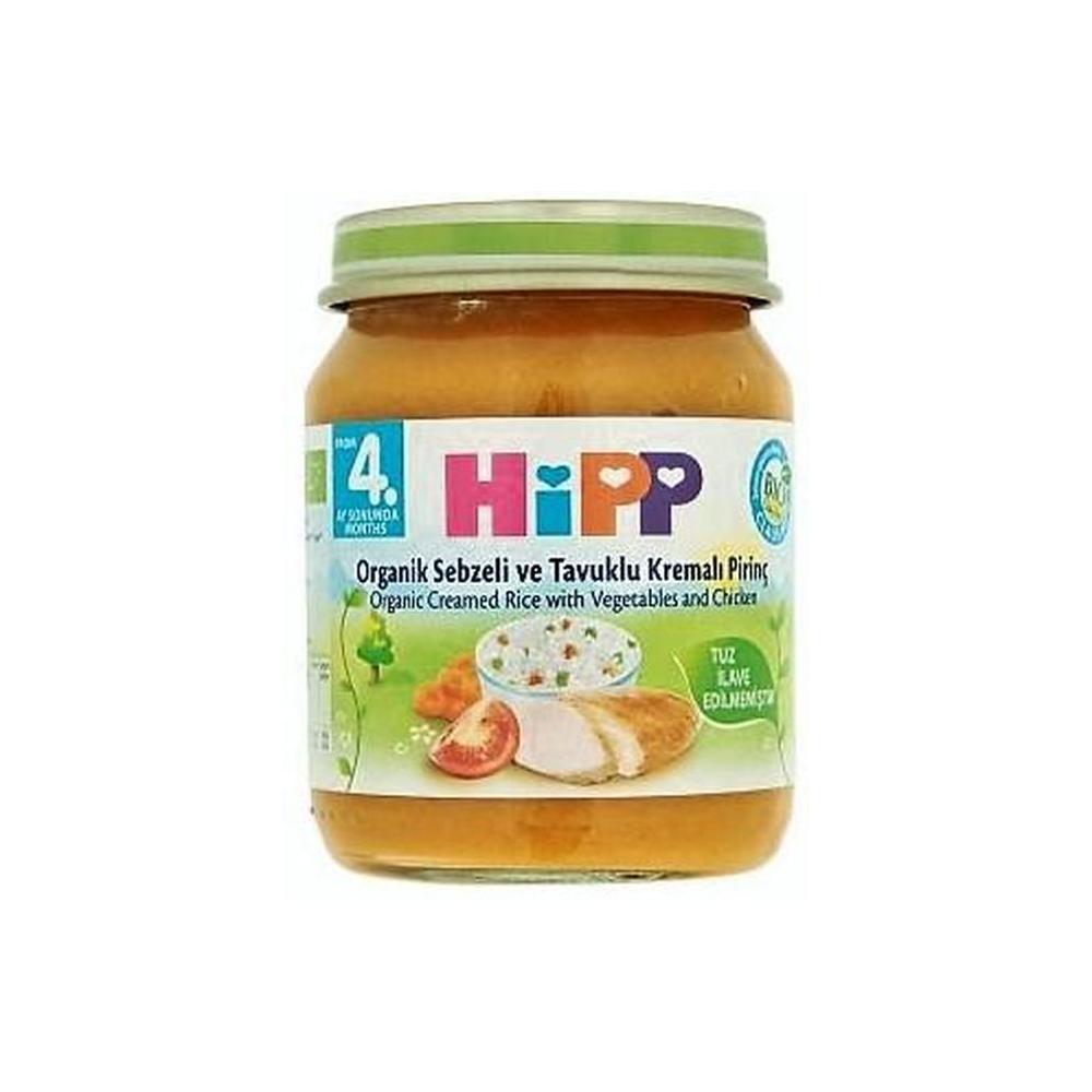 Organik Sebze ve Tavuklu Kremalı Pirinç 125 Gr