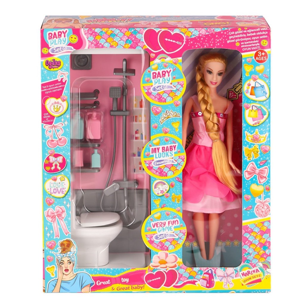 OYD-02387 Bebek ve Banyo Oyun Seti - Oyuncak