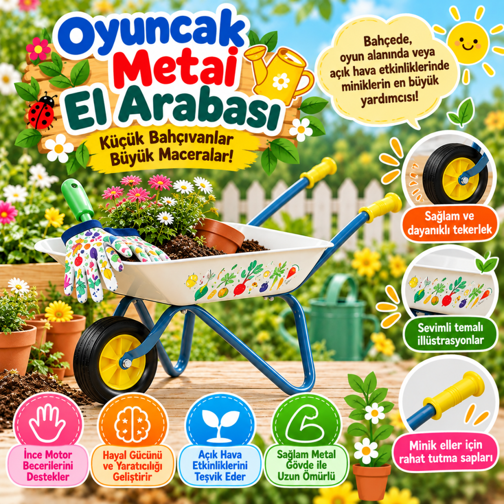Oyuncak Metal El Arabası