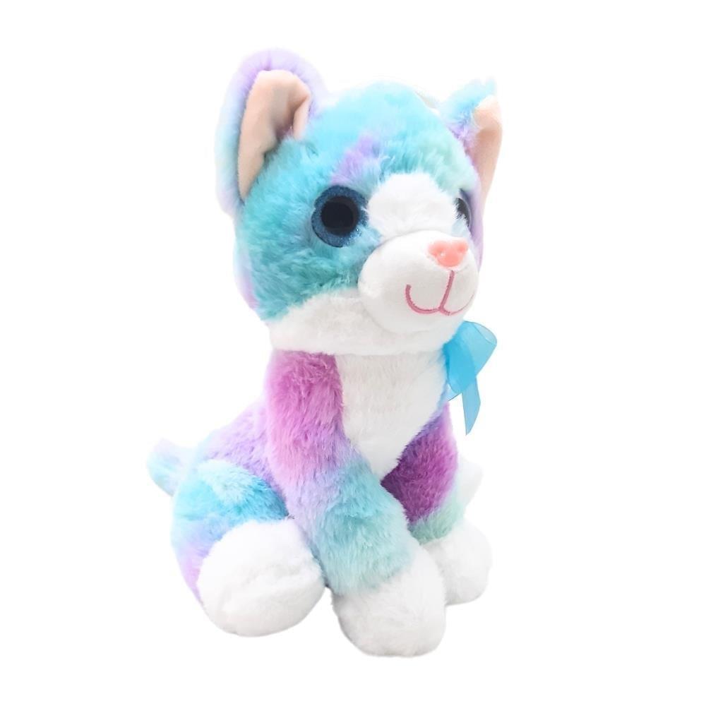 PELUŞ 30CM RENKLİ KEDİ  (adet fiyatıdır)