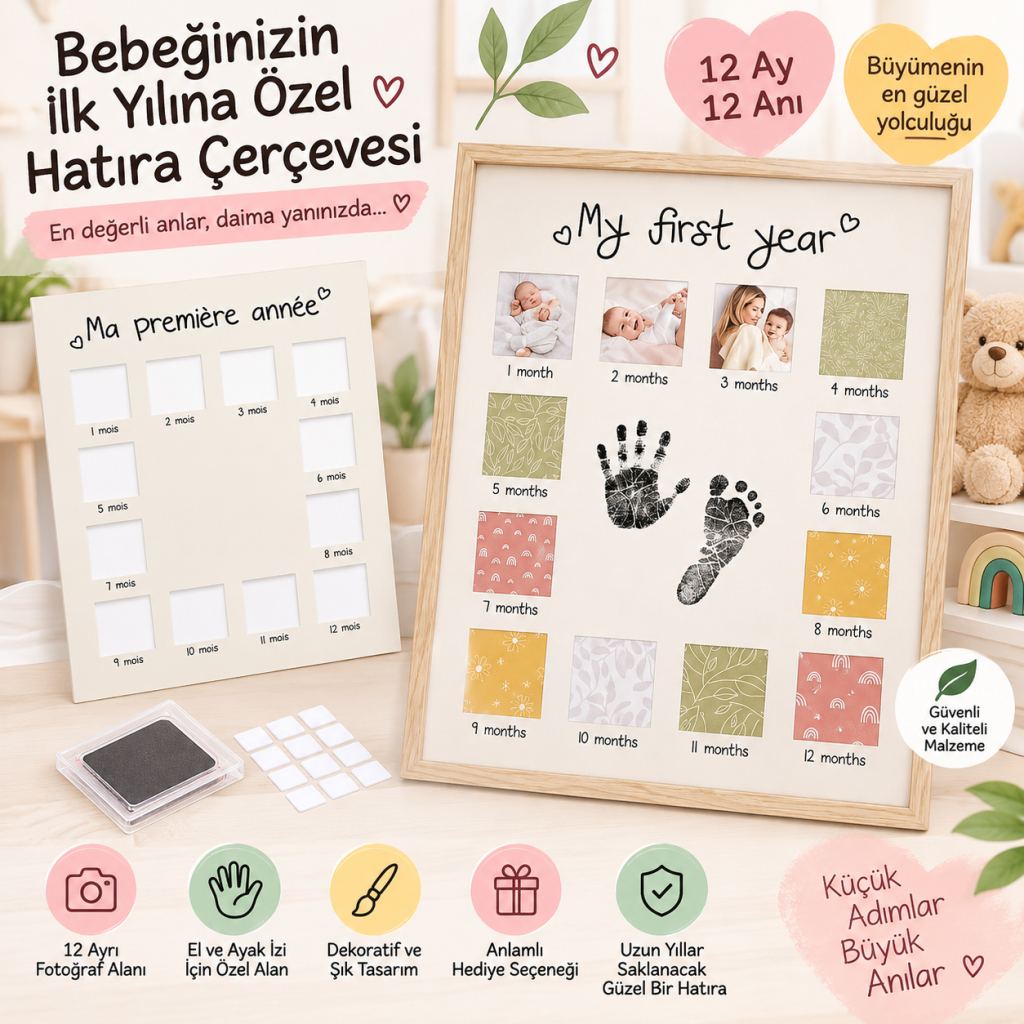 Bebekler için İlk İzler Anı Kiti