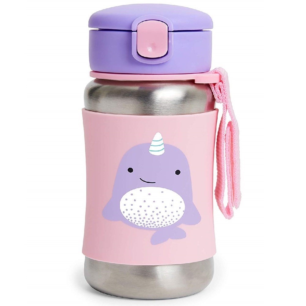 Zoo Pipetli Paslanmaz Çelik Suluk 350 ml Narwhal
