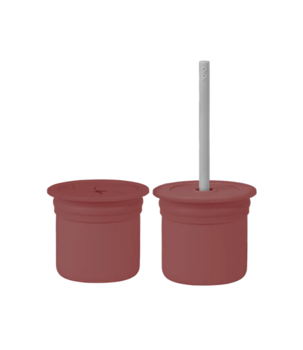 Ham+Hüp Pipetli Silikon Bardak Seti Velvet Rose / Powder Grey