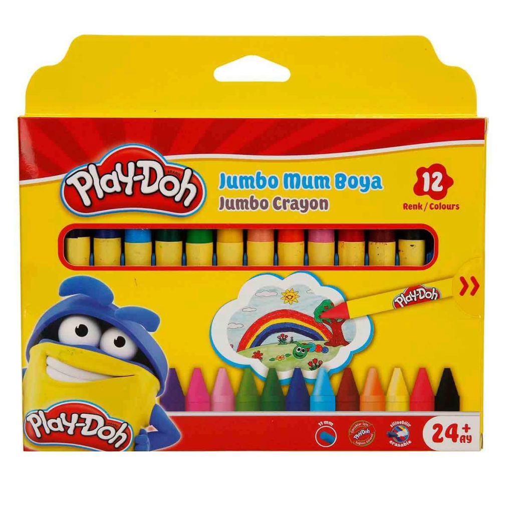 Silinebilir Crayon Mum Boya 12 Renk