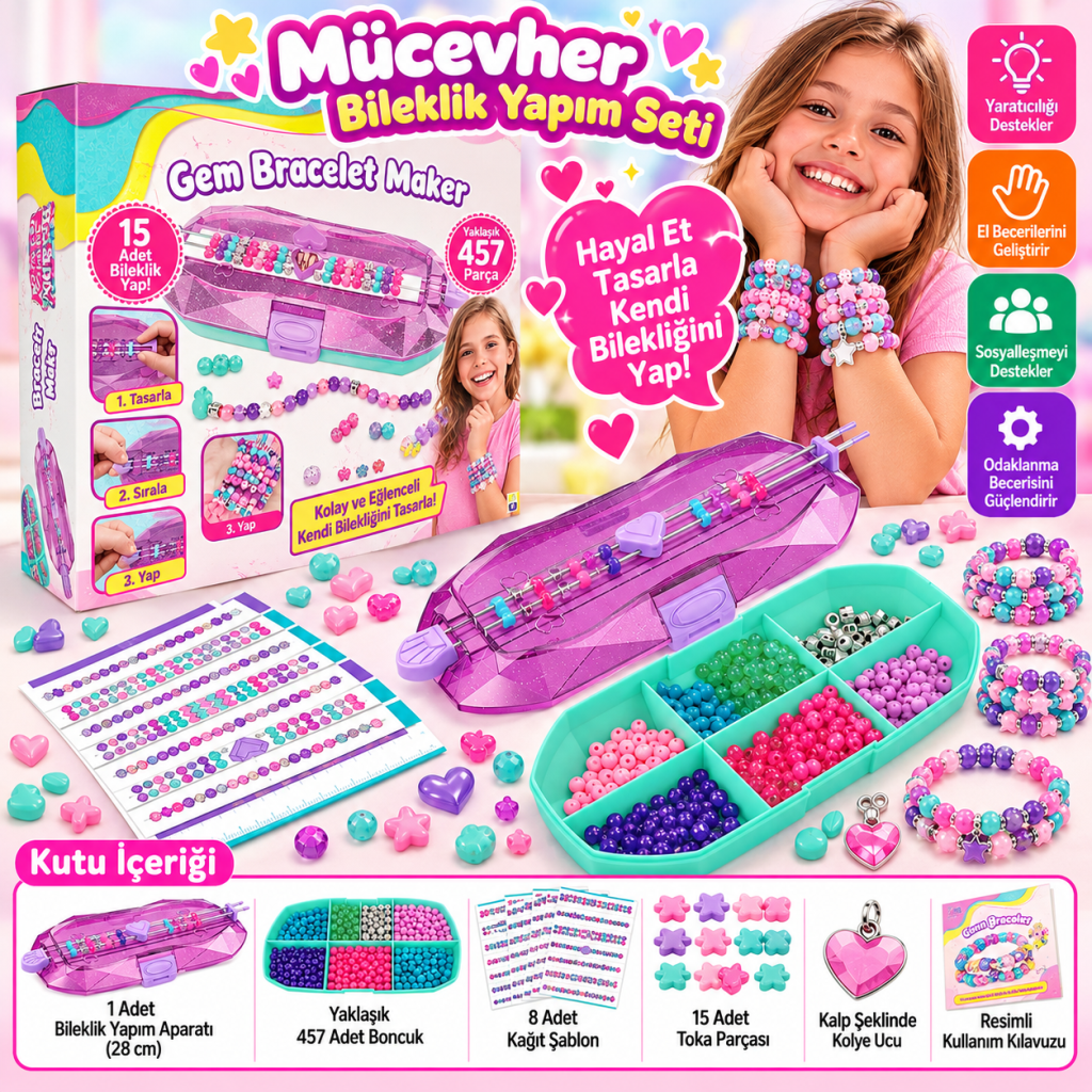 Mücevher Bileklik Yapım Seti