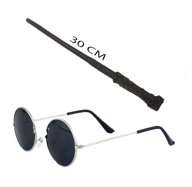 Pttr Asası 30 cm ve Siyah Metal Çerçeveli Pttr Gözlüğü Seti