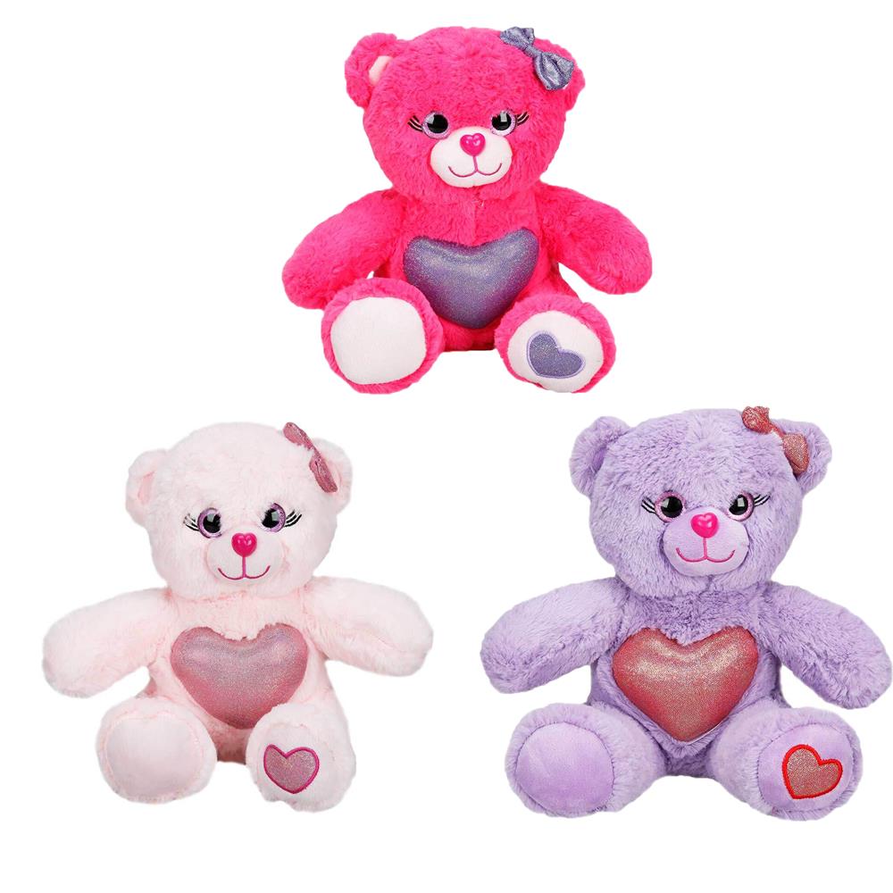 Renkli Sevimli Peluş Ayıcık 26 cm. 1 Adet Fiyatıdır