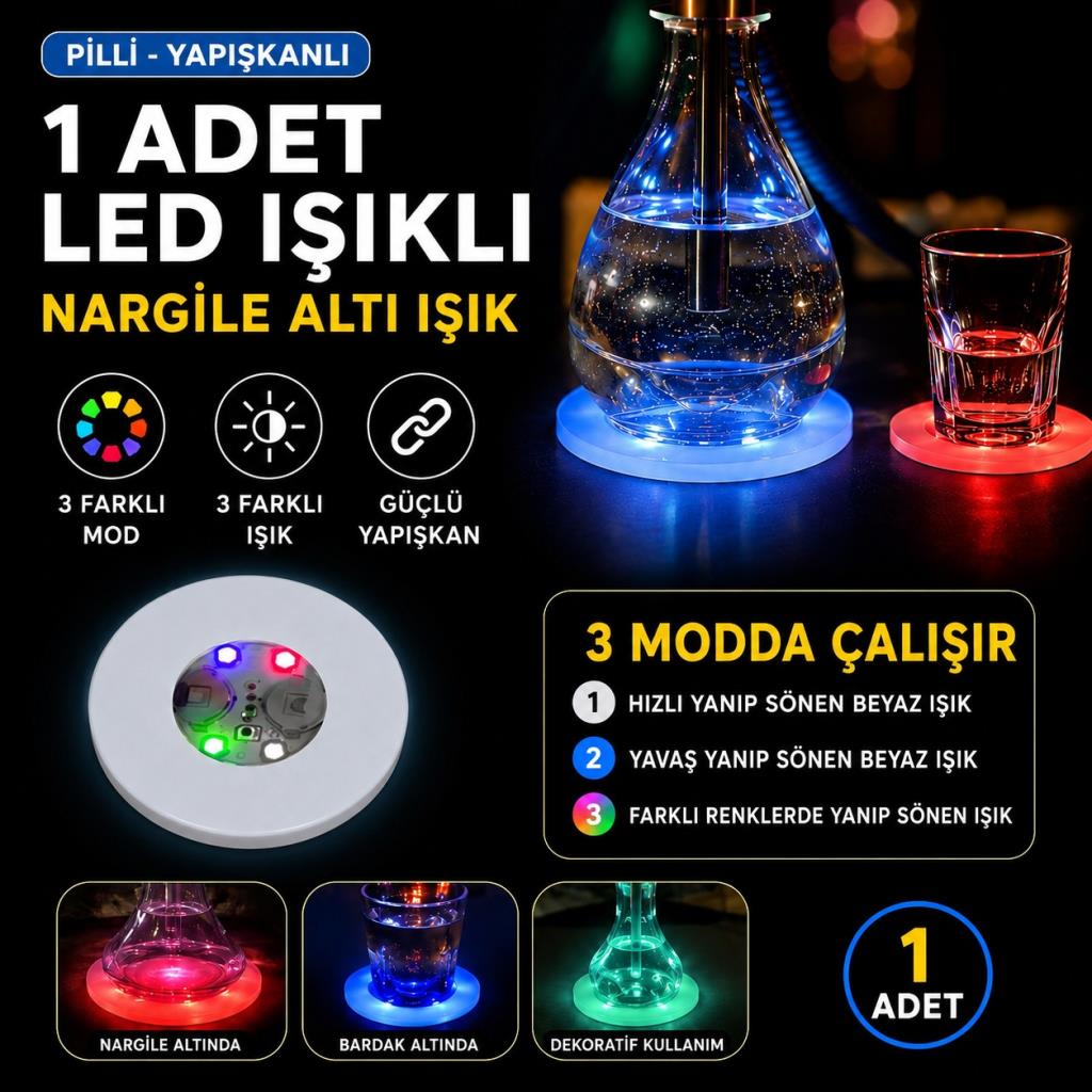 LED Nargile Altı Işık 1 Adet