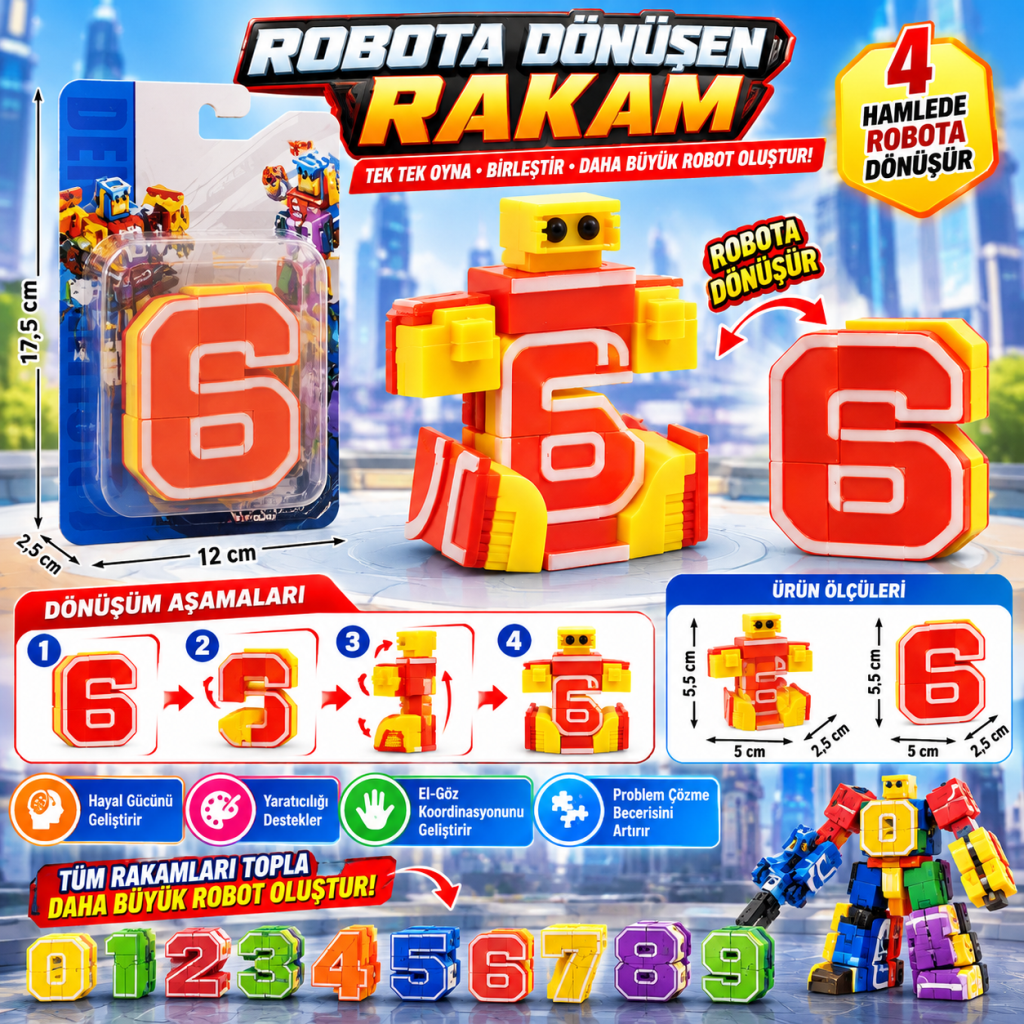 Robota Dönüşen Rakam- Altı