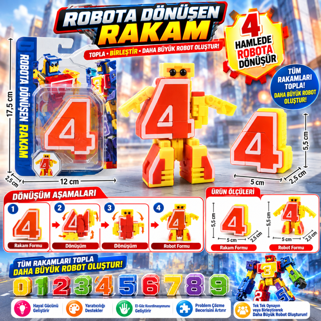 Robota Dönüşen Rakam- Dört