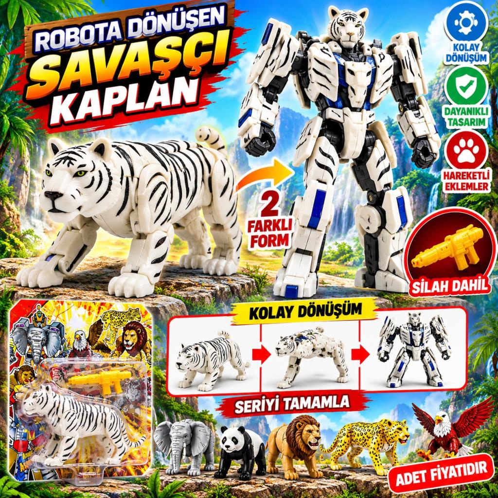 Robota Dönüşen Savaşçı Kaplan (adet fiyatıdır)