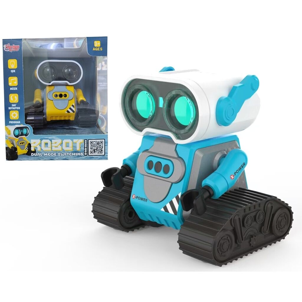 S-023 4568 Mavi-sarı Uk Ff Şarjlı 2 4G Robot Araba