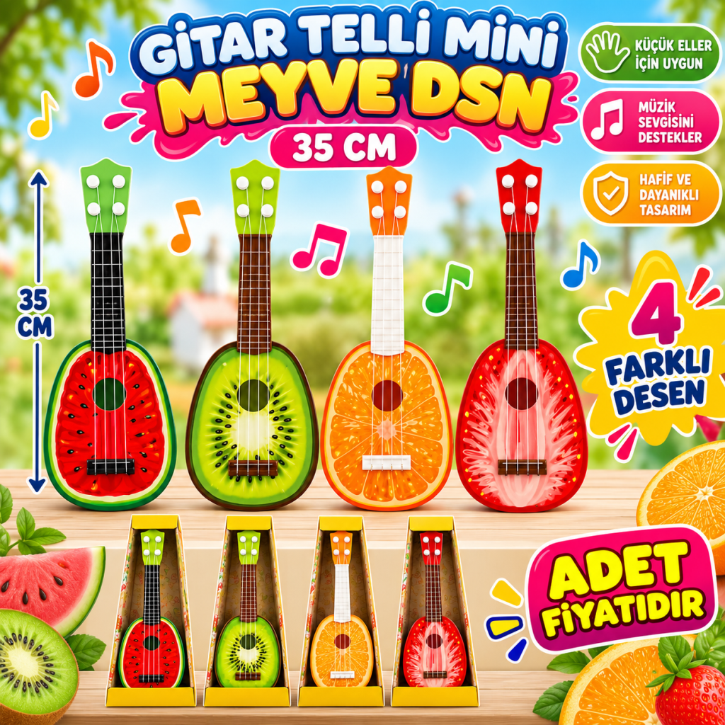S01081920A Gitar Telli Mini Meyve Dsn 35CM 4A-