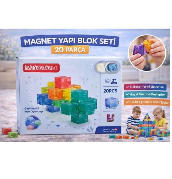 SH59837 MAGNET KÜP YAPI BLOK SETİ 20 PARÇA
