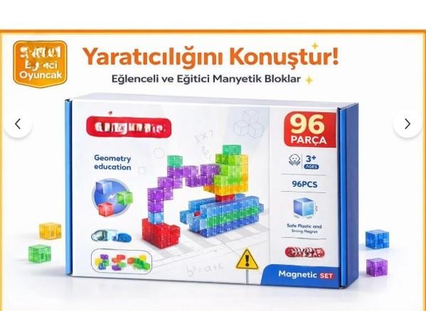 SH59839 MAGNET KÜP YAPI BLOK SETİ 96 PARÇA