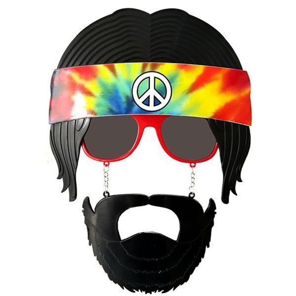 Siyah Saçlı Bandana Tasarımlı Parti Gözlüğü 26x18 cm NessiWorld