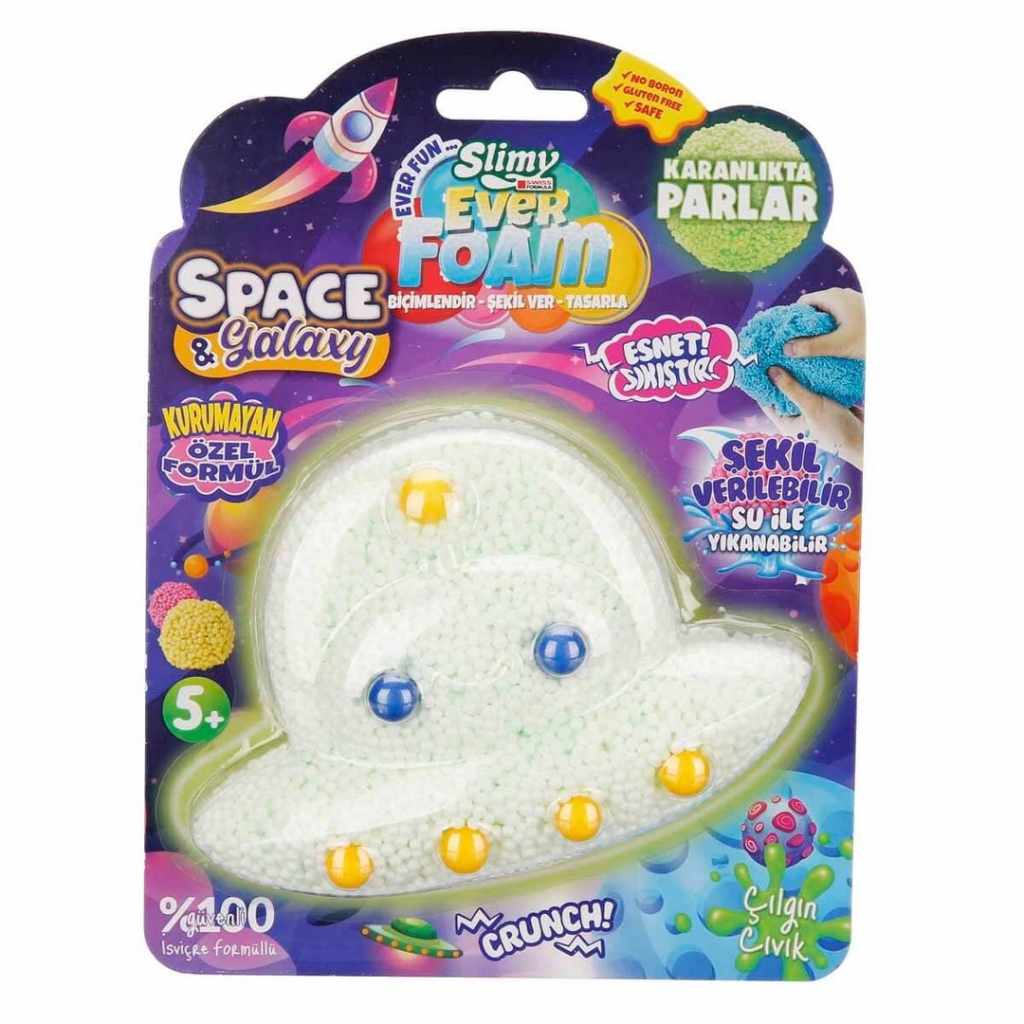 Slimy Ever Gece Parlayan Köpük Slime Ufo