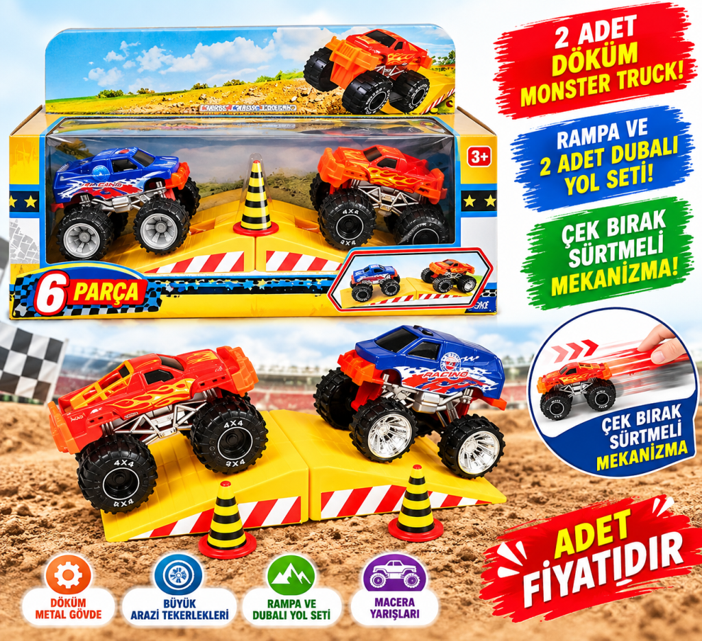 SNT30606 6 PCS MONSTER TRUCK (adet fiyatıdır)