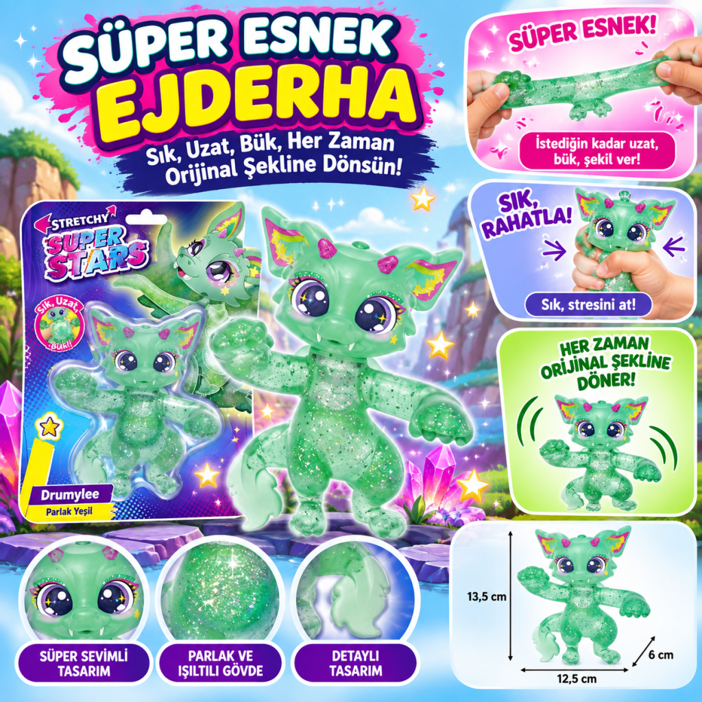 Stretchy Süper Stars Ejderha Drumylee