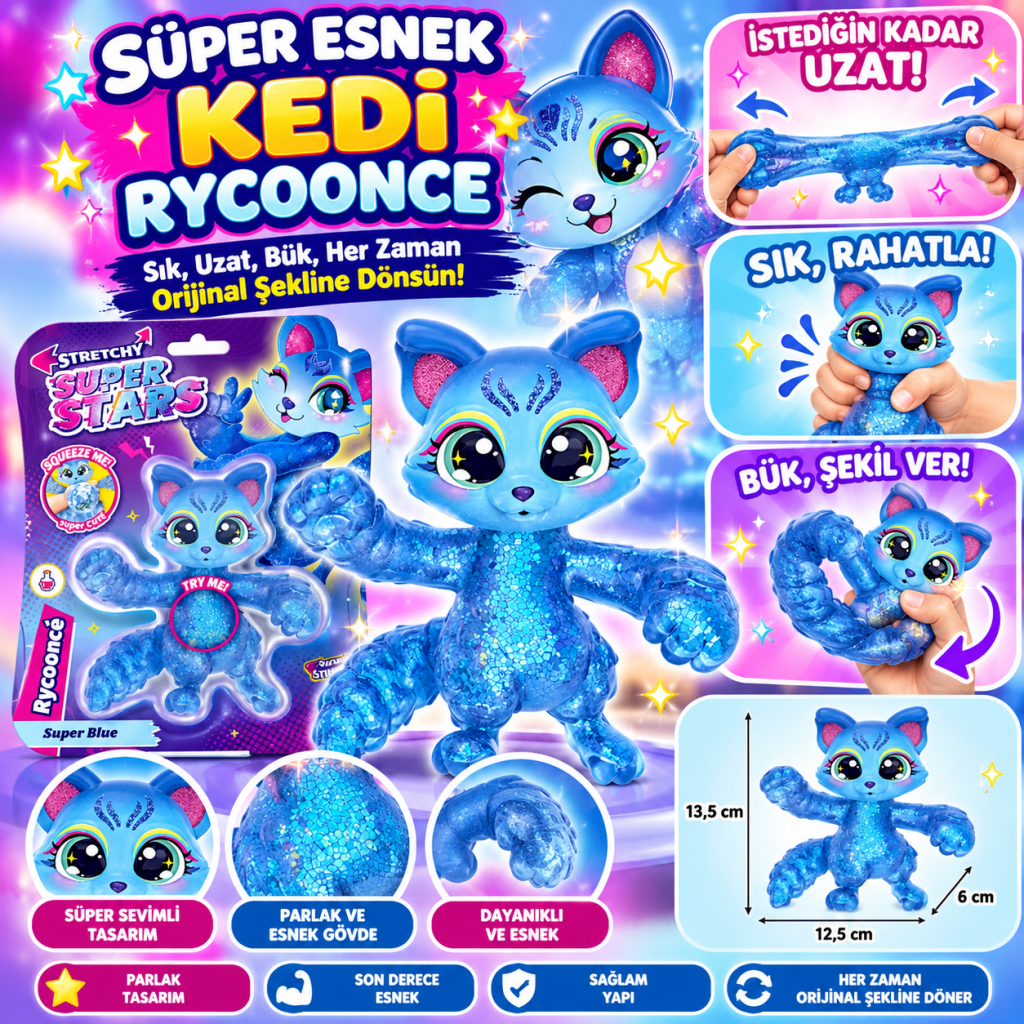 Stretchy Süper Stars Kedi Rycoonce