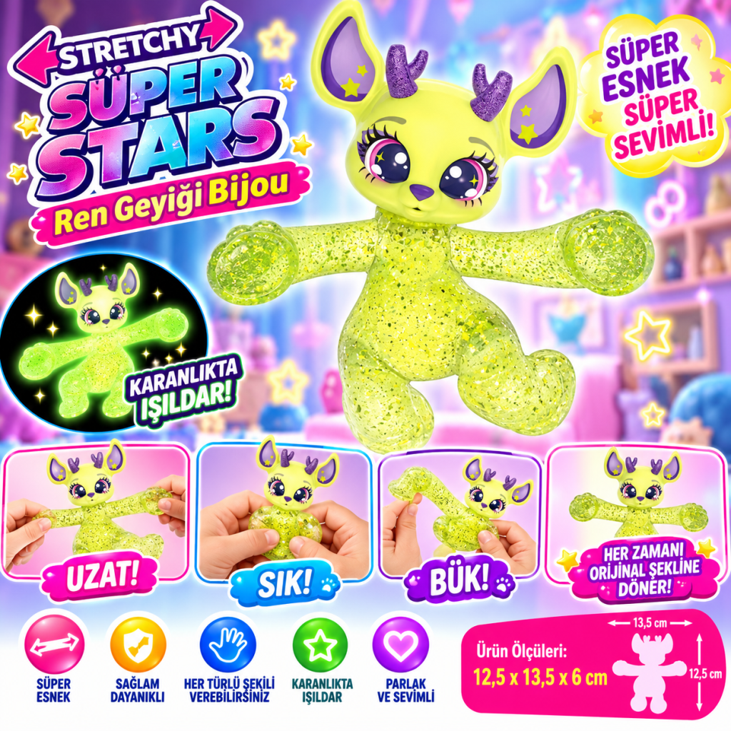 Stretchy Süper Stars Ren Geyiği Bijou