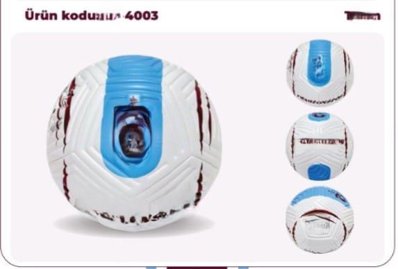 4003BORDO Mavi Futbol Topu