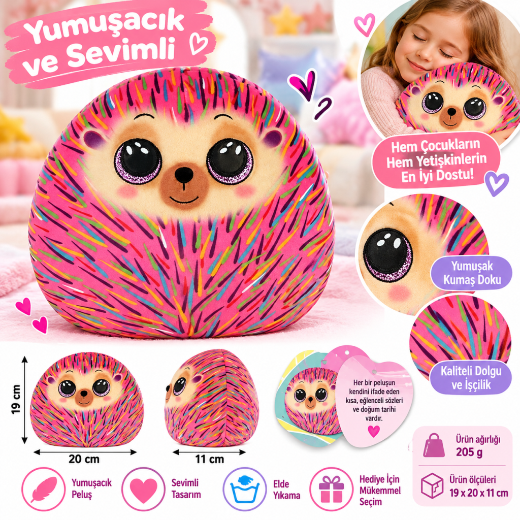 Yastık Kirpi Hildee 20 cm
