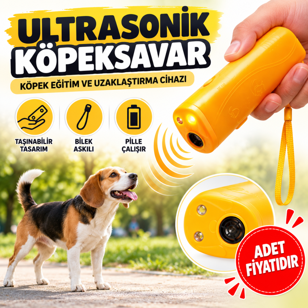 Ultrasonik Köpeksavar Köpek Kovucu Köpek Kornası Eğitim Cihazı