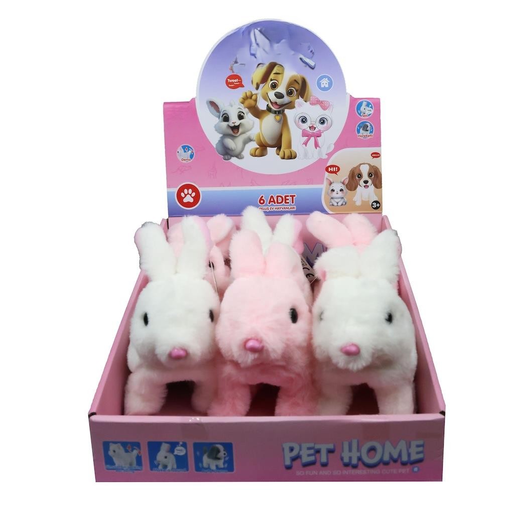 VRD10643 PELUŞ EVCİL TAVŞAN SESİ VE HAREKETLİ