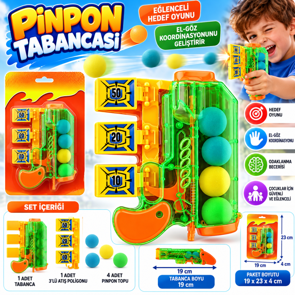 Yeşil Pinpon Tabancası 229A-1