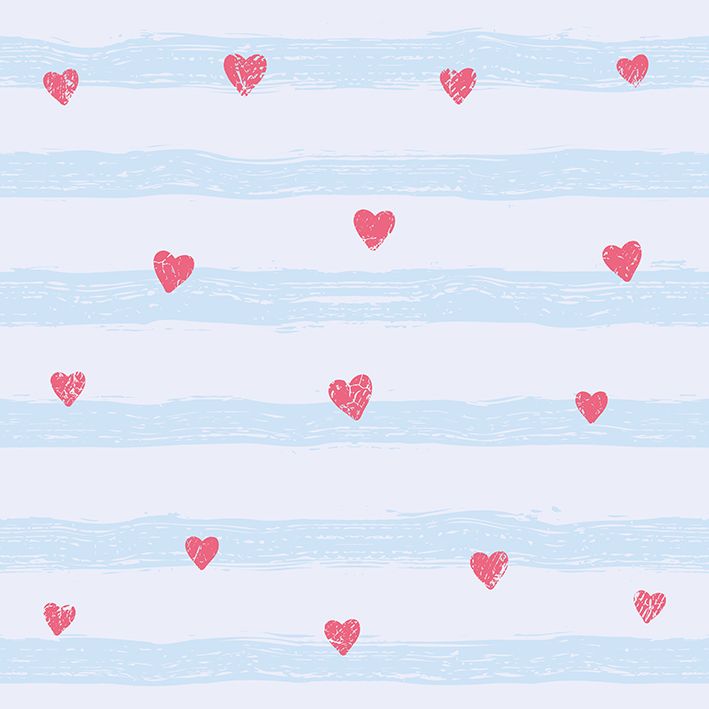 baskılı fon perde arka plan çizgi kalp desenli mavi pembe 