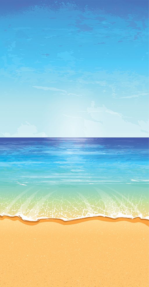 baskılı tekli fon perde sahil mavi dalgalı deniz gökyüzü manzaralı