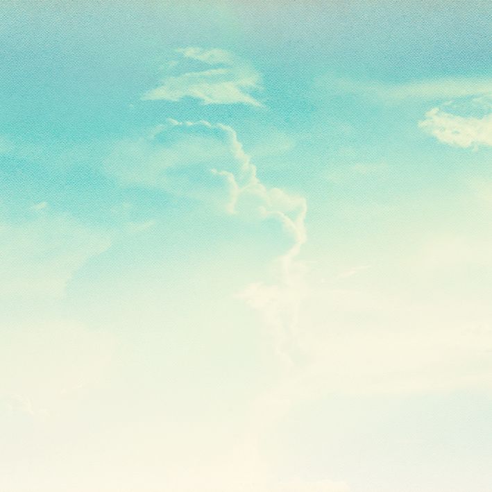 baskılı fon perde mavi gökyüzü bulut desenli 