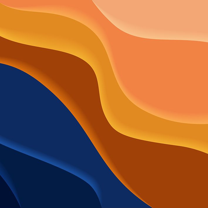 baskılı fon perde mavi ve turuncu renk etkili mozaik desenli 
