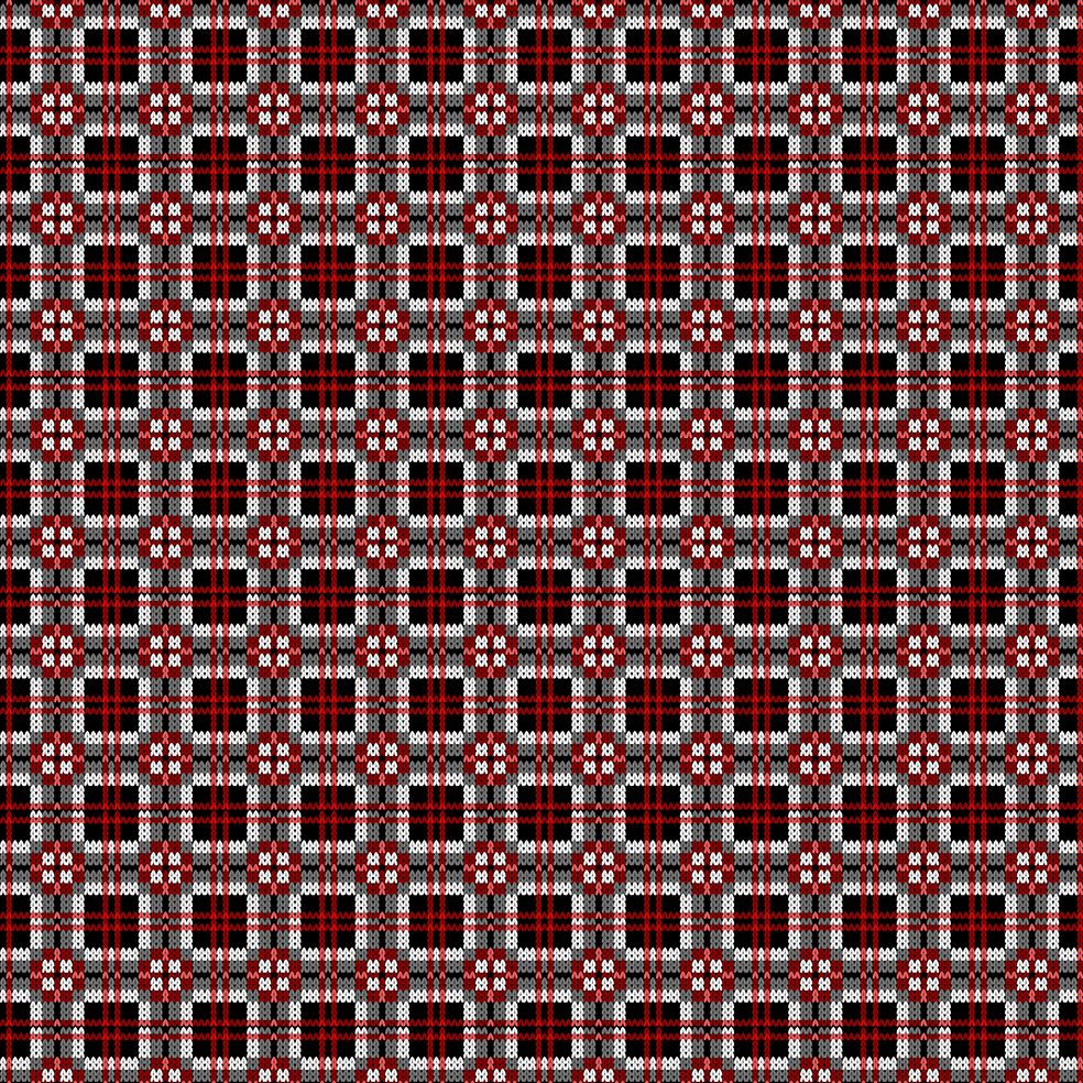 baskılı fon perde örme ekose tartan desen kırmızı siyah gri renkli
