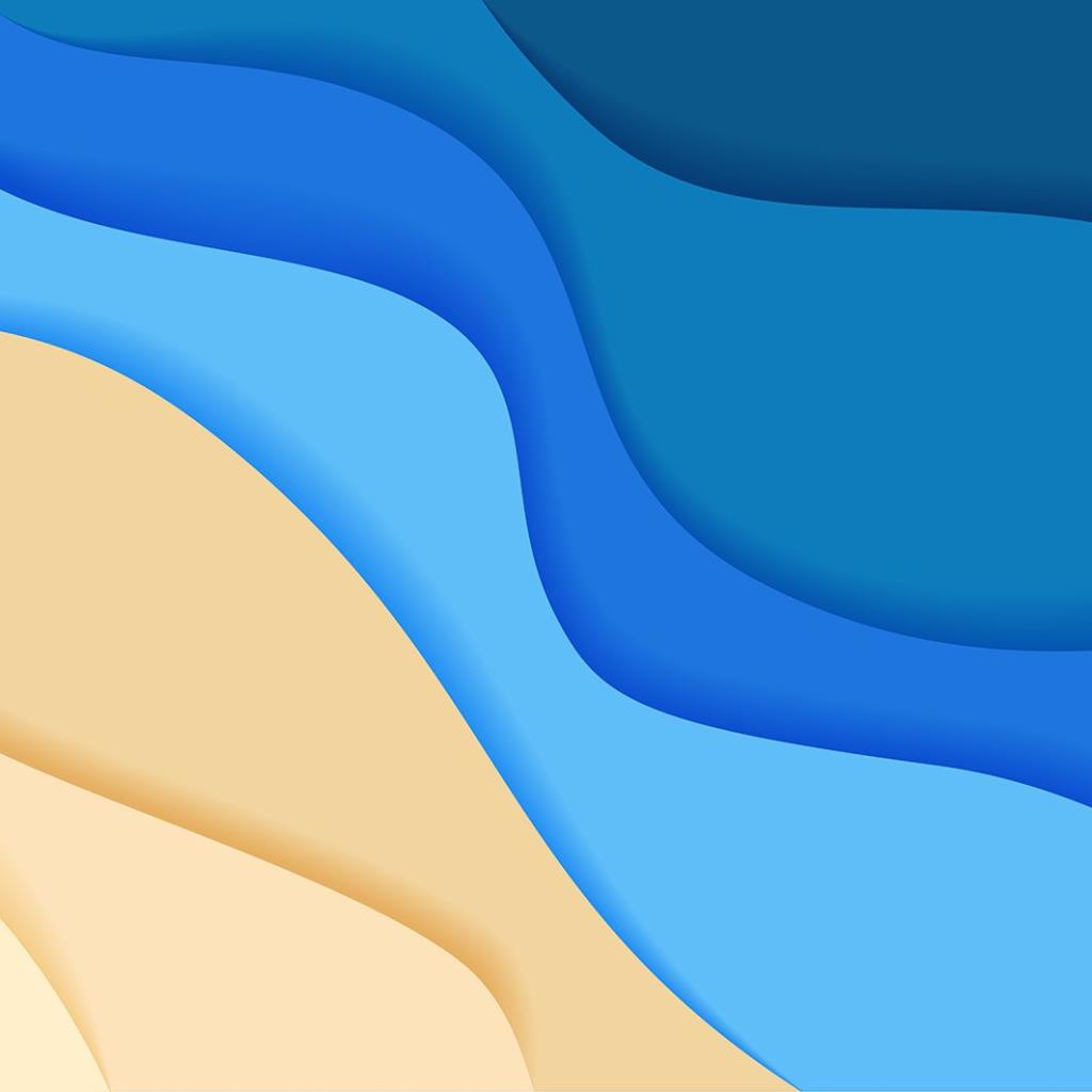 baskılı fon perde soyut sahil kum deniz desenli mavi