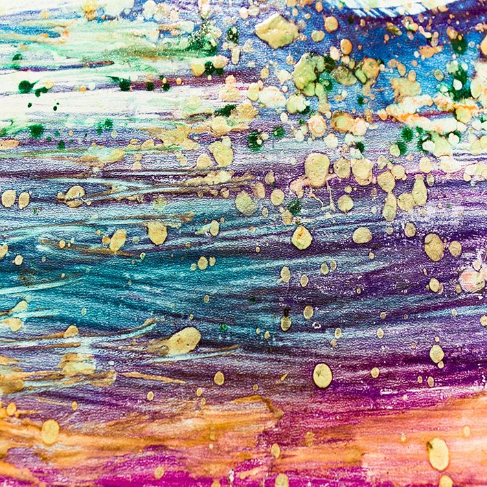 baskılı fon perde sulu boya etkili canlı renk desenli